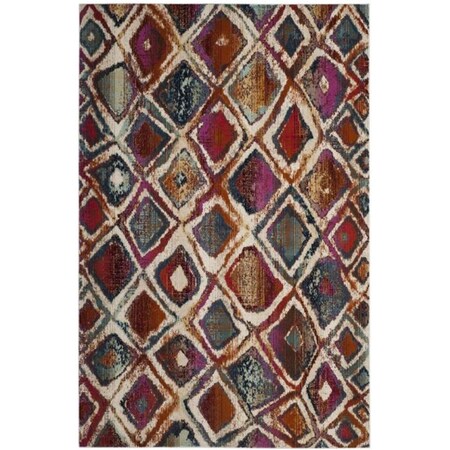 Safavieh Radiance Power Loomed Round Area Rug Cream & Rust - 6 ft.-7 in. x 6 ft.-7 in. RAD109A-7R
